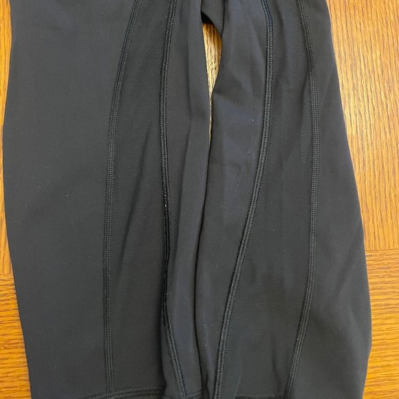 lululemon wunder under mesh detail crops - black - Picture 3 of 5